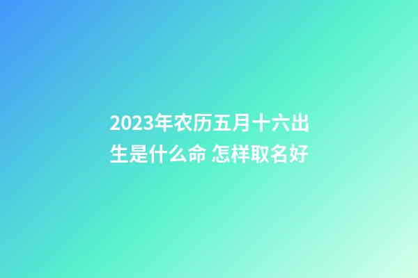 2023年农历五月十六出生是什么命 怎样取名好